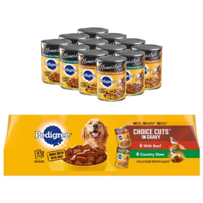 Pedigree Choice Cuts In Gravy Chicken Beef Stew Adult Wet Dog Food - 13.2oz/12ct