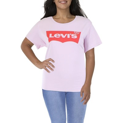 Женская розовая футболка с логотипом Levis Pull Over Tee с графическим рисунком Shirt Plus 4X BHFO 1770