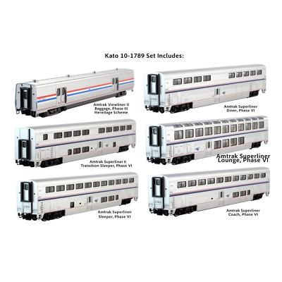 話題の人気 KATO Amtrak Superliner I Phase VI 6両セット 鉄道模型