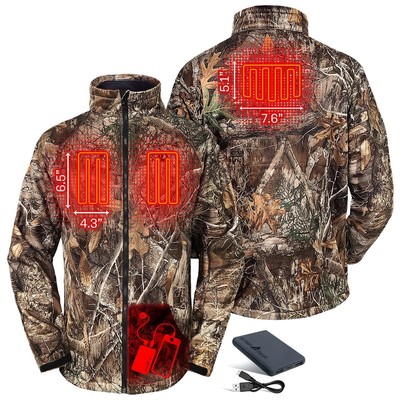 Pre-owned Actionheat 5v Men's Battery Heated Hunting Jacket In Realtree Edge