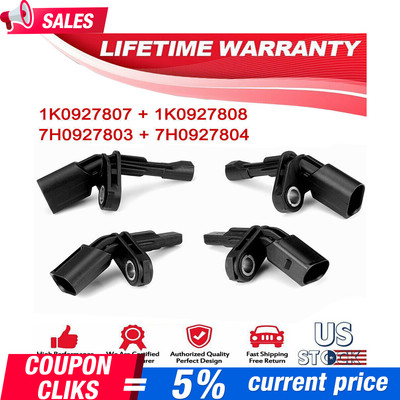 4*Front Rear Left & Right ABS Wheel Speed Sensor Set Fits Audi TT & Volkswagen