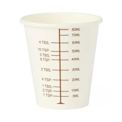 Medline Graduated Disposable Paper Drinking Cup, 3oz, 1 pack (125 cups)
