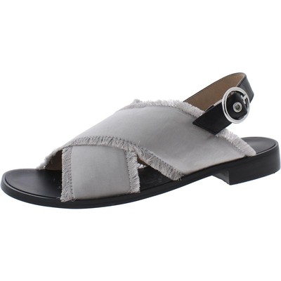 Женские босоножки Shellys London Endy серого цвета на плоской подошве 6,5 см (B,M) BHFO 0086