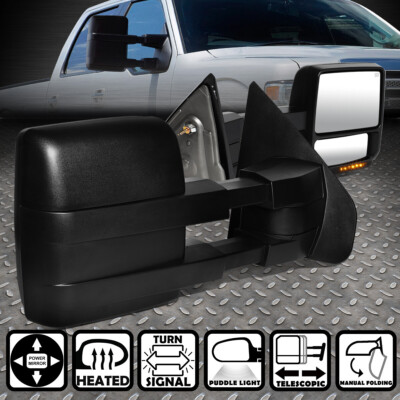 ДЛЯ 04-14 FORD F150 ПАРА С ПИТАНИЕМ + ОБОГРЕВ + СВЕТОДИОДНЫЙ УКАЗАТЕЛЬ ПОВОРОТА /ПОДСВЕТКА ЛУЖИ БУКСИРОВОЧНОЕ ЗЕРКАЛО