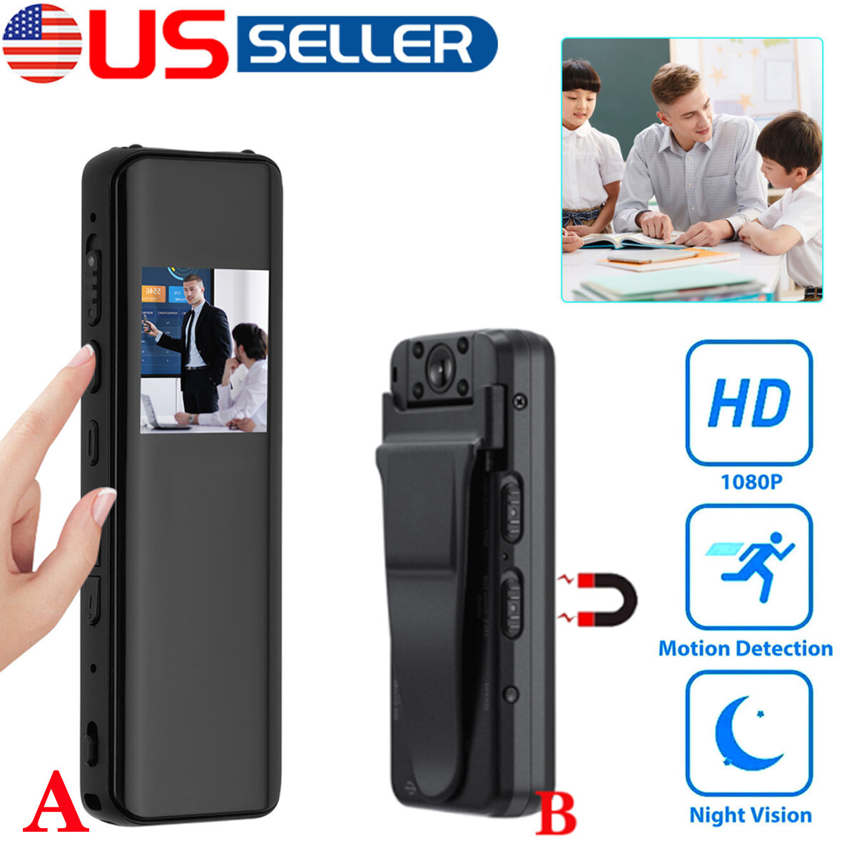 HD 1080P Mini Camera Portable Recorder Micro Webcam Audio Video Body DV Recorder
