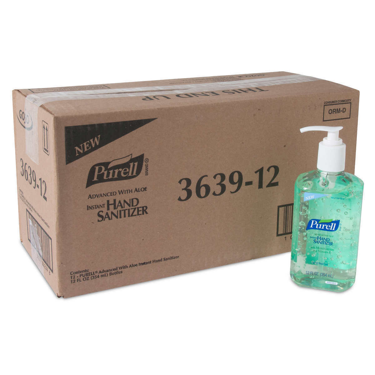 Purell Instant Hand Sanitizer with Aloe Pump Bottle 12 oz., 