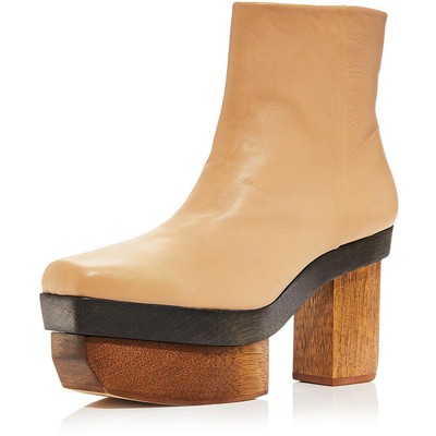 Культовые женские кожаные ботильоны Gaia Kerri бежевого цвета, размер 40, средний(B,M), BHFO 1717