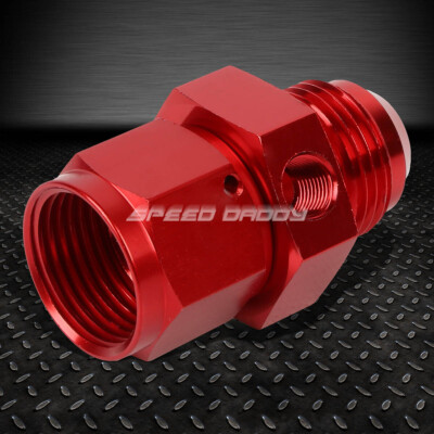 12AN AN12 AN-12 РАСТРУБНЫЙ СОЕДИНИТЕЛЬ ДЛЯ МУЖЧИН И ЖЕНЩИН 1/8 ДЮЙМА С КРАСНОЙ АЛЮМИНИЕВОЙ ОТДЕЛКОЙ
