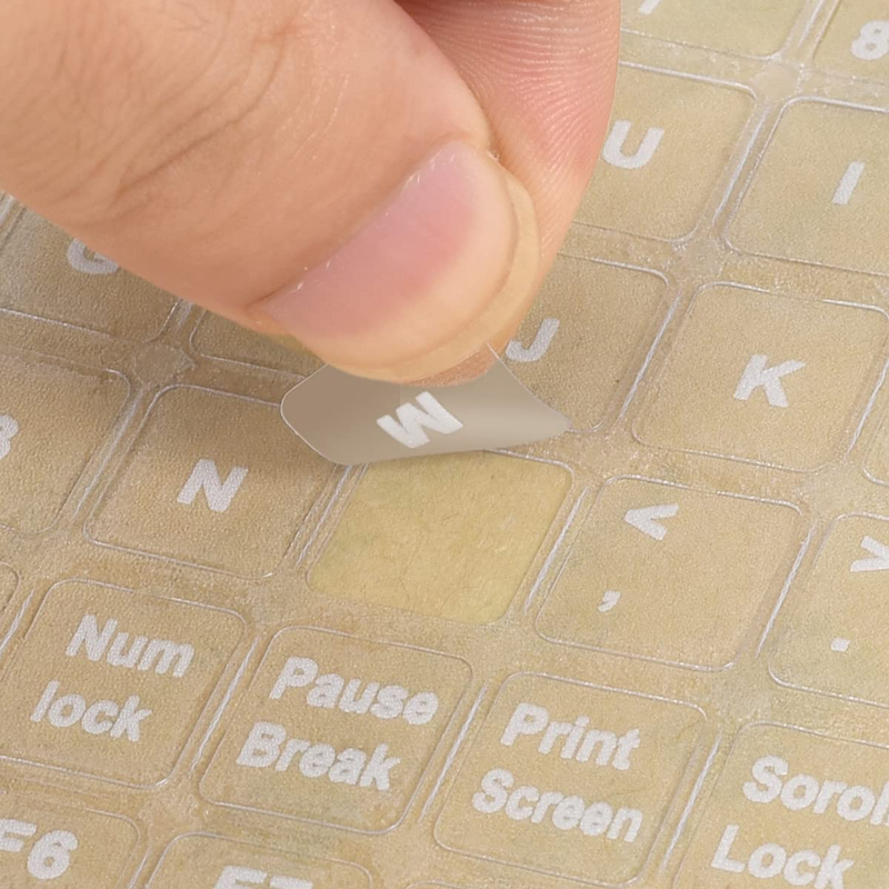 Crystal Clear Keys! Universal English Keyboard Stickers for Laptops
