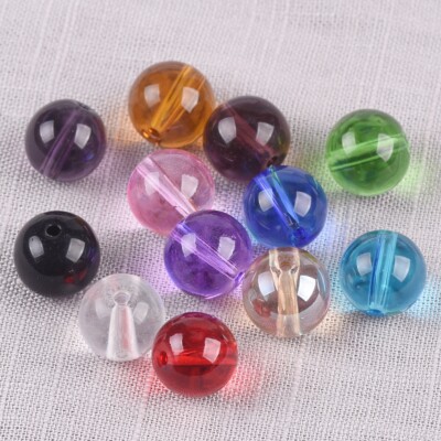 Round Glossy 6mm 8mm 10mm 12mm 14mm Crystal Glass Loose Beads for Jewelry Making