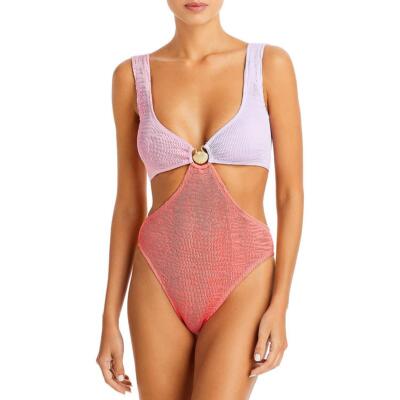 

Женский цельный купальник Hamptons Maillot Cleoni розовый с глубоким вырезом  BHFO 8723, Blossom/lilac
