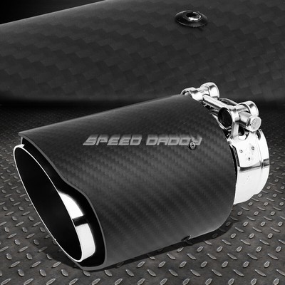 ДЛЯ НАКЛОННОГО НАКОНЕЧНИКА ГЛУШИТЕЛЯ ВЫХЛОПНЫХ ГАЗОВ CATBACK ИЗ НАСТОЯЩЕГО УГЛЕРОДНОГО ВОЛОКНА ДИАМЕТРОМ 2,5 ТРУБЫ ДИАМЕТРОМ 3,5 ДЮЙМА С ЗАЖИМОМ