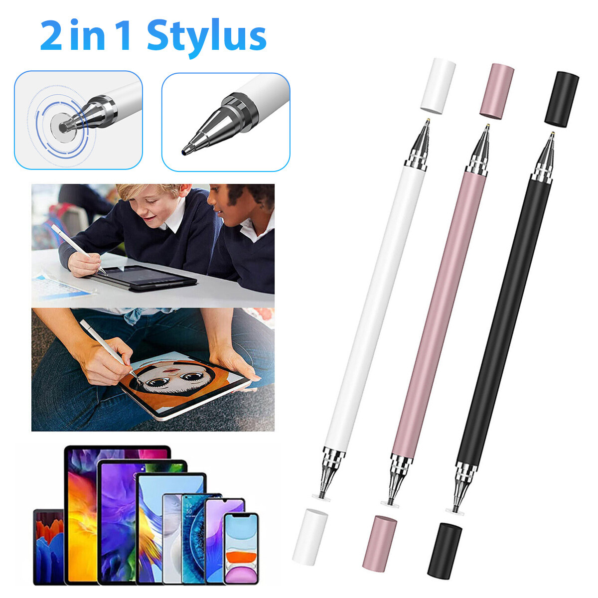 Stylus For Ipad Apple Iphone Samsung Galaxy Tablet Phone Pen Touch Screen
