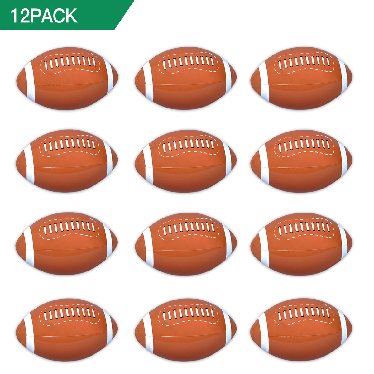 Novelty Place Giant Inflatable Football Set for Kids & Adults - Pack of 12