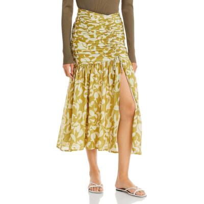 

Женская летняя юбка миди из телячьей кожи с принтом Mabel Swirl Nicholas BHFO 6462, Swirl print