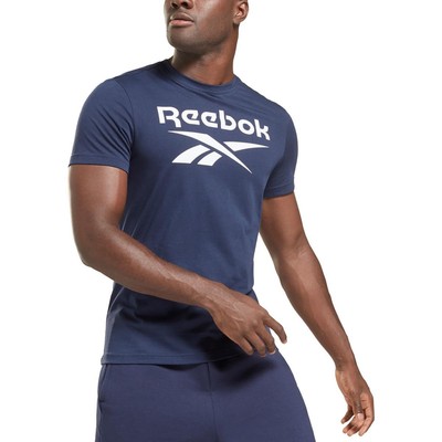 

Мужские рубашки и топы для фитнеса с логотипом Reebok Athletic BHFO 9309, Vector navy/white, GS1616
