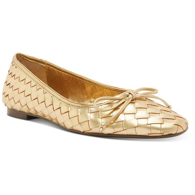 Женские кожаные балетки Schutz Arissa Gold на плоской подошве 11 Medium (B,M) BHFO 6538