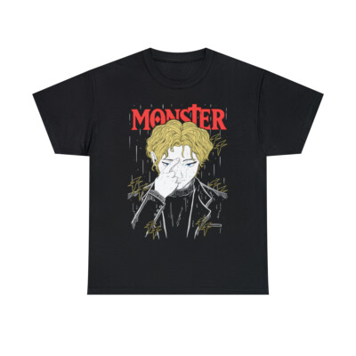 Monster Johan liebert Tshirt,unisex shirts Kenzo Tenma naoki urasawa Black Shirt