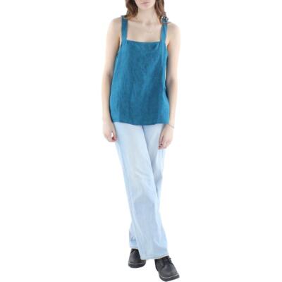 

Женская льняная майка с квадратным вырезом Eileen Fisher BHFO 7425, Reef