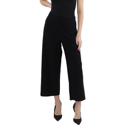 Женские черные укороченные брюки Eileen Fisher с широкими штанинами M BHFO 8648
