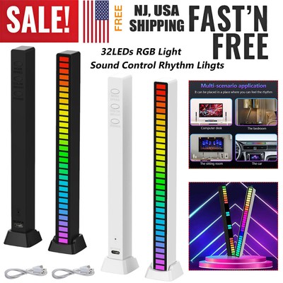 Wireless Sound Activated RGB Light Bar 3D Lights for Computer Car Home Decor New