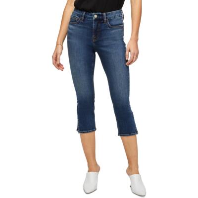 Jen7 by 7 for All Mankind Женские джинсовые темные выстиранные джинсы-капри с разрезом по краю BHFO 5995