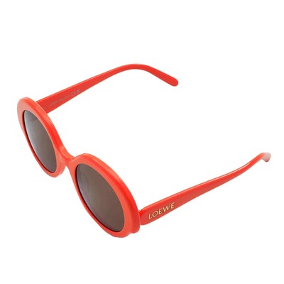 Pre-owned Loewe Brown Oval Ladies Sunglasses Lw40135i 42e 52 Lw40135i 42e 52