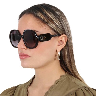 Pre-owned Dior Gradient Smoke Butterfly Ladies Sunglasses Bobby R1u 20a1 56 In Gray