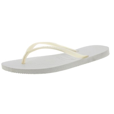 

Женские узкие белые шлепанцы Havaianas 9-10, средние (B,M) BHFO 3536, Белый