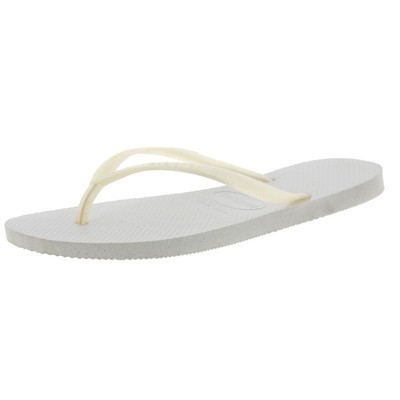 Женские узкие белые шлепанцы Havaianas 9-10, средние (B,M) BHFO 3536