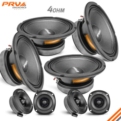 4x PRV 6.5'' Midbass Speakers 6MB200-4 v2 + 4x Shallow Tweeters TW350Ti-4 SLIM 