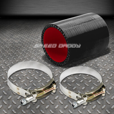 2.25 Труба турбонаддува/впуска/промежуточного охладителя Силиконовый соединительный шланг / Труба Черный / Красный + Т-образный зажим