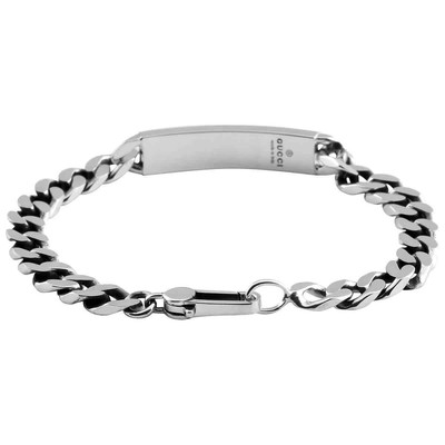 Pre-owned Gucci Silver Ghost Chain Bracelet In Check Description