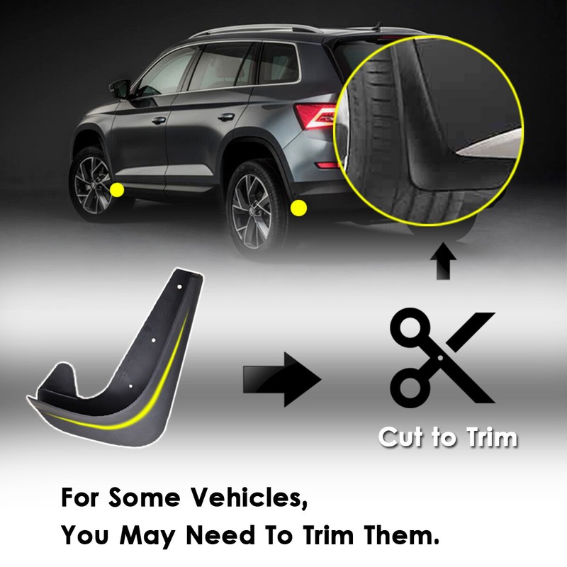 4pcs Front Rear Universal Car Mud Flaps Splash Guards Mudflaps