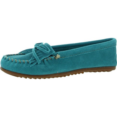Женские мокасины из зеленой замши Minnetonka, размер 8,5, средний (B,M), BHFO 1691