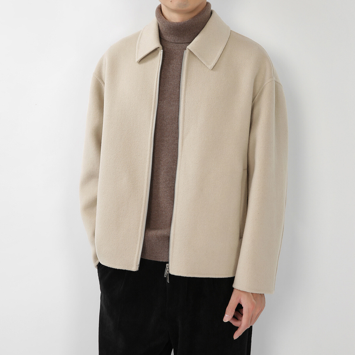 ジャケット・アウター YOKE OVERSIZED DOUBLE BREASTE HALF COAT YOKE / ヨーク | OVERSIZED DOUBLE BREASTE HALF COAT - Gray