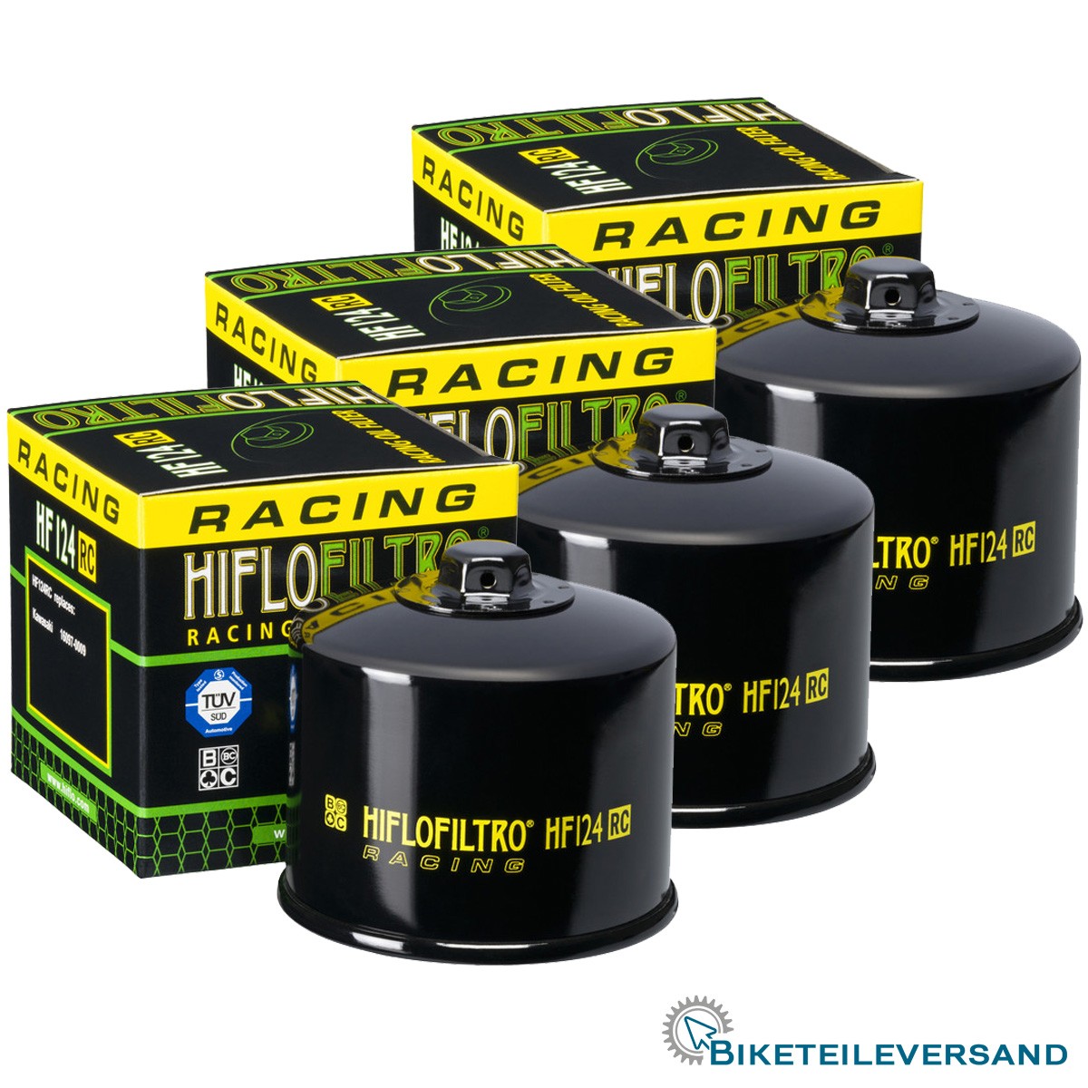 3X HIFLO Premium Ölfilter HF124RC RACING