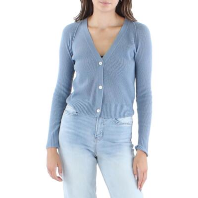 

Vince Женский синий кашемировый кардиган на пуговицах, свитер, топ  BHFO 9312
