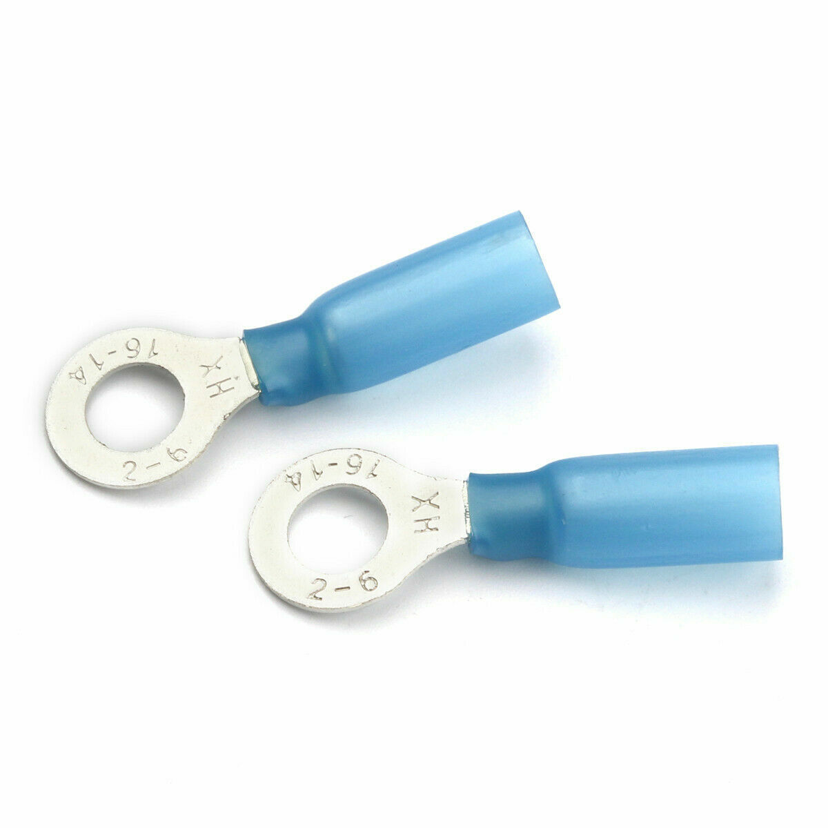 50x Heat Shrink Wire Connector Electrical 1/4" Ring Crimp Terminal 16-14AWG