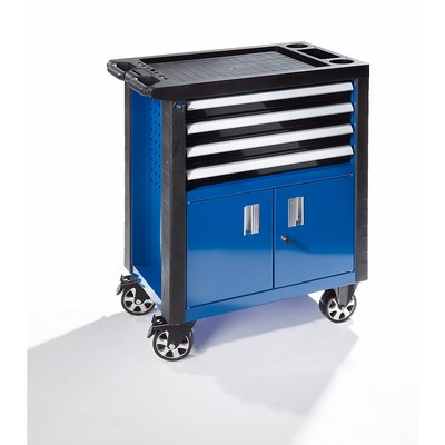 Werkzeugwagen - mit 4 Schubladen und Doppeltür - HxBxT 975 x 765 x 465 mm