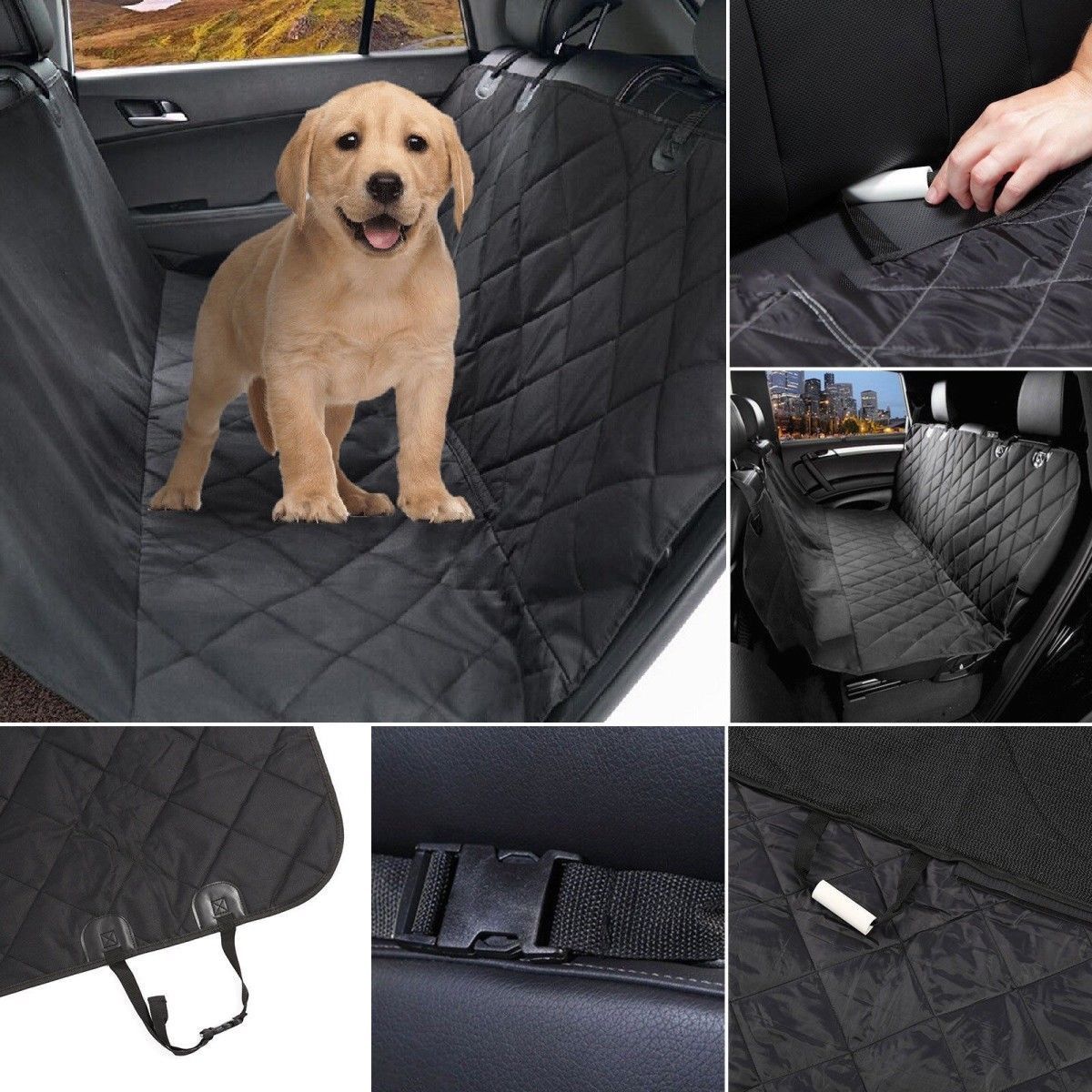 Pet Dog Cat Car Seat Cover Rear Back For Waterproof Protector Hammock NonSlip CA