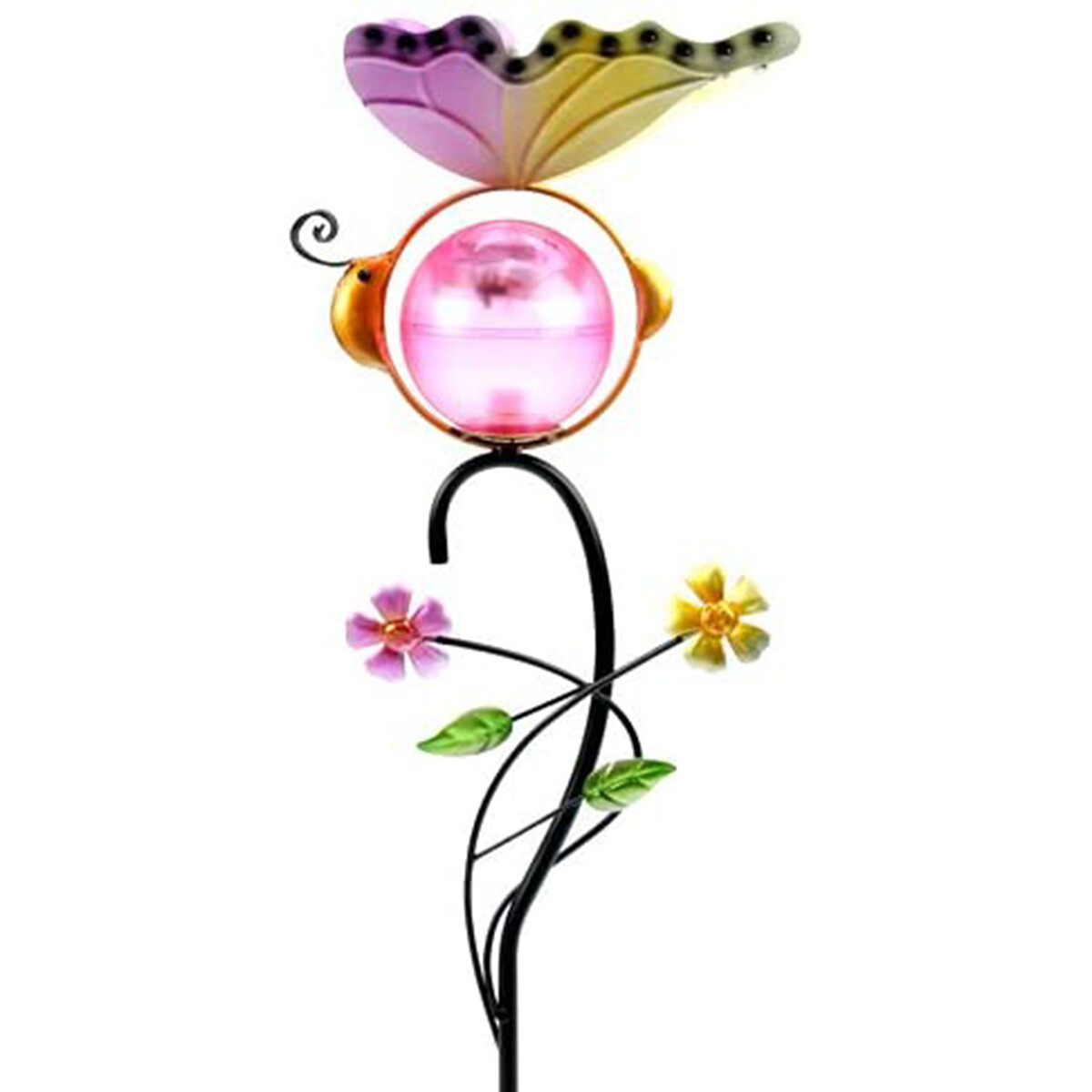 HONGVILLE Solar Powered Garden Yard Stake Color Change Light (Metal Sun-Ray