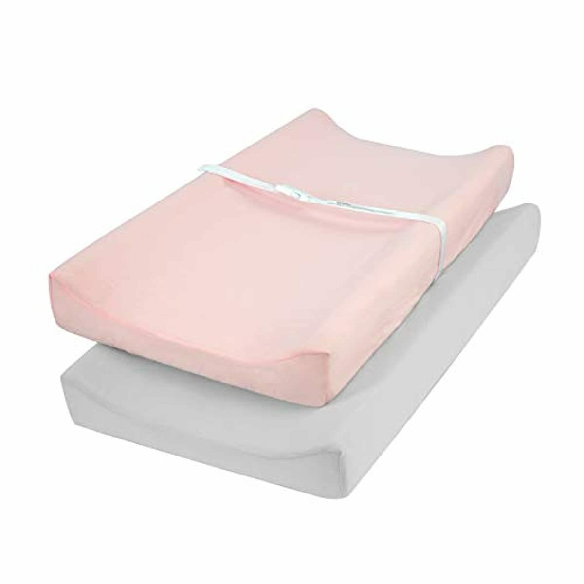 Biloban Changing Pad Cover,100/% Cotton Jersey Knit Soft Changing Pad Cover,Changing Pad Covers Grey//White for Girls Boys,2 pack