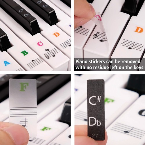 Removable Piano Stickers Keyboards Sticker for 88/61/54/49 Piano Key