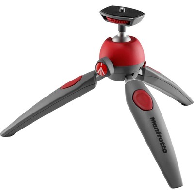 Двухсекционный алюминиевый мини-штатив Manfrotto PIXI Evo, красный #MTPIXIEVO-RD