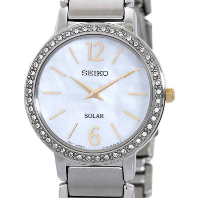 Pre-owned Seiko Classic Lady Eco-drive Mop Dial Ladies Watch Sup469p1