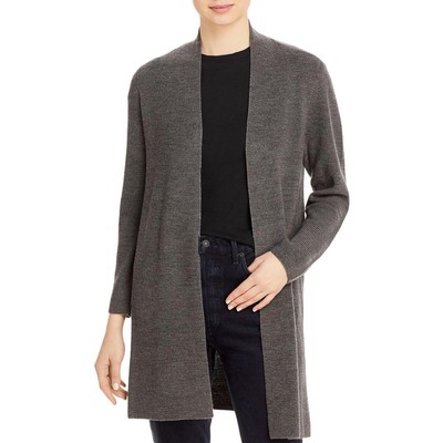 

Женский серый кардиган в рубчик Eileen Fisher, топ  BHFO 0539, Ash