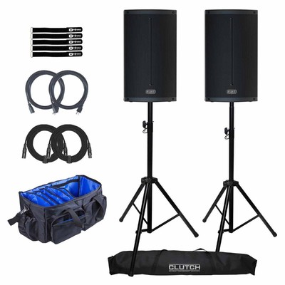 FBT X-LITE 112A 12'' Bluetooth Powered DJ Pro Audio Speakers w Stands Pack