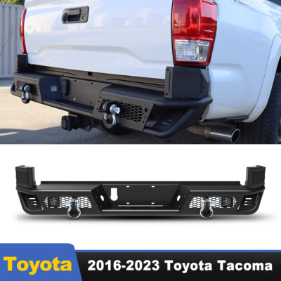 Tacoma Rear Bumper For 2016-2023 Toyota Tacoma w/4'' Pod Lights+D-Ring Shackles