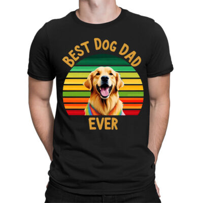 Best Dog Dad Ever T Shirt Daddy Love Dog Funny Fathers Day Men Top T-Shirt #FD